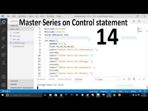 c++ tutorial | control statement | if , if-else, if-else nested and if-else ladder | part 14