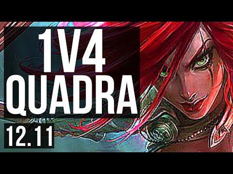 KATARINA vs AURELION SOL (MID) | 1v4 Quadra, Legendary, 8 solo kills, 23/2/0 | EUW Master | 12.11