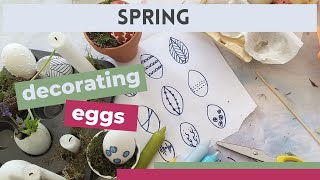 Decorating eggs for Easter