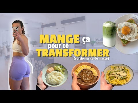 JE PRENDS DES FESSIERS ET DU MUSCLE | what I eat en prise de masse (3000kcal)