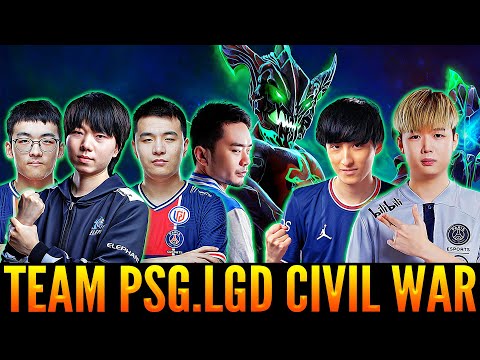 NOTHINGTOSAY (Outworld Destroyer) & AME (Terrorblade) Meet Their LGD Teammates & PAPARAZI in Ranked