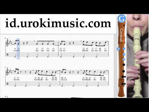 Cara Bermain Suling Recorder (G.) Reik ft. Ozuna, Wisin - Me Niego Tutorial Tab um-a592