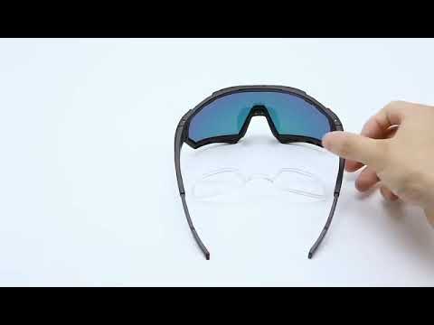 Sunglasses 5 Lens Polarized Sports Men Cycling Glasses Mountain Bicycle Riding Protection