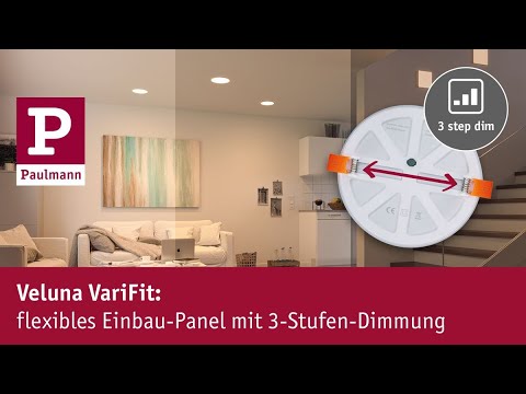 Paulmann VariFit LED Einbaupanel 3-Step-Dim Veluna rund - Satin | 215mm | Warmweiß Paulmann VariFit LED Einbaupanel 3-Step-Dim Veluna rund - Satin | 215mm | Warmweiß