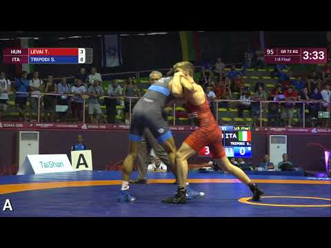 1/8 GR - 72 kg: T. LEVAI (HUN) v. S. TRIPODI (ITA)