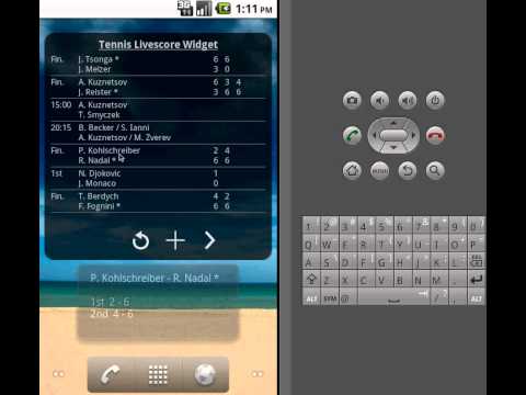 Tennis Livescore Widget User Guide