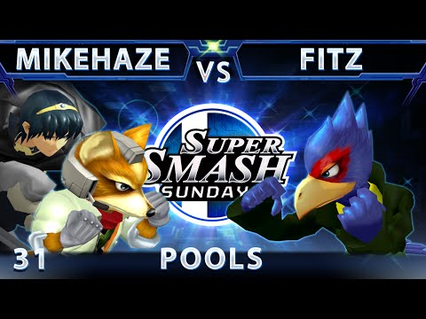 SSS 31 - Mike Haze (Fox-Marth) Vs. Fitz (Fox) SSBM - Pool B4 - Smash Melee