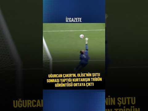 Uğurcan Çakır’ın, Olise’nin şutu sonrası yaptığı kurtarışının tribün görüntüsü ortaya çıktı. #olise