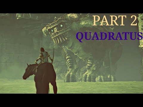 Shadow of the Colussus (Ps4Pro) remake walkthrough Part 2- Second Colossi Battle(Quadratus)