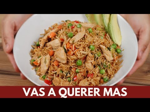 Aprende a preparar Arroz frito con pollo con esta rica y fácil receta