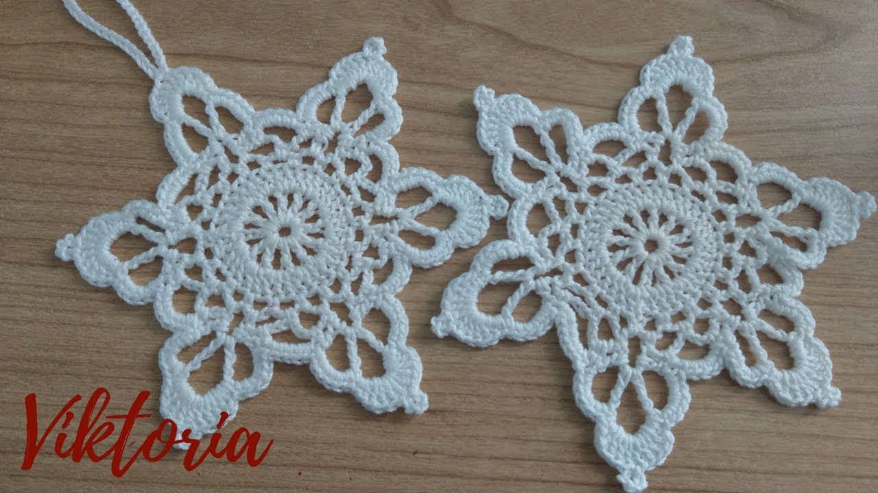 Fiocco di neve all'uncinetto