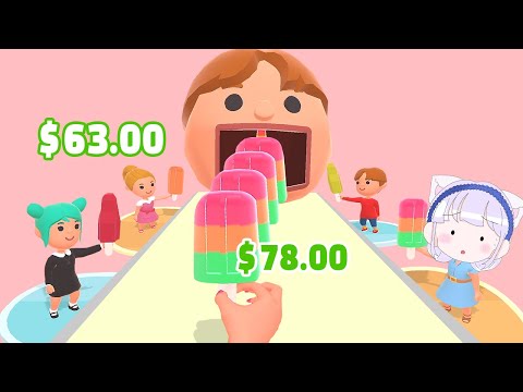 [Mobile Game] Make Rainbow Ice Cream! Popsicle Stack