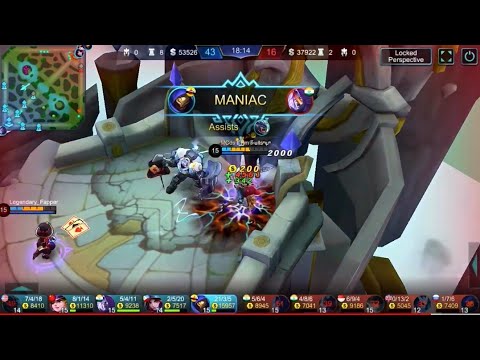 Insane #ALDOUS damage 500 stacks Maniac inside base #MLBB