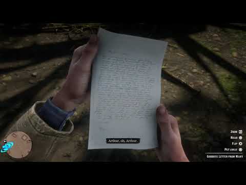 Red Dead Redemption 2 Arthur Reads Mary's Goodbye Letter