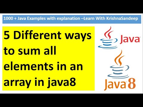 # 5 Diversi modi per sommare tutti gli elementi in un array in java8