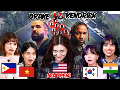 American Rapper & Asians React to Kendrick & Drake's Distracks!! (Not Like Us React)