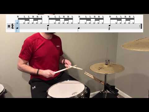 Beginner Six Stroke Roll Drum Beat (Mar. 12, 2021)