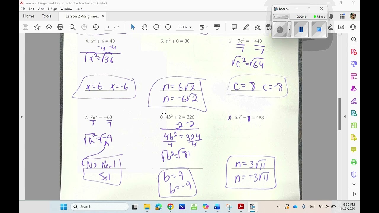Lesson 2 Assignment Key