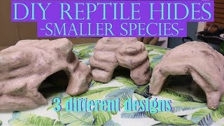 DIY REPTILE HIDES For Smaller Species | 3 Different Designs!