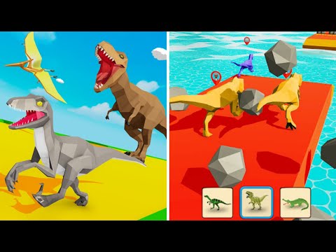 Dino Transform Smash Rush Run 🐱‍🐉🏁🐱‍🐉 Gameplay Android, iOS - Dino Rush