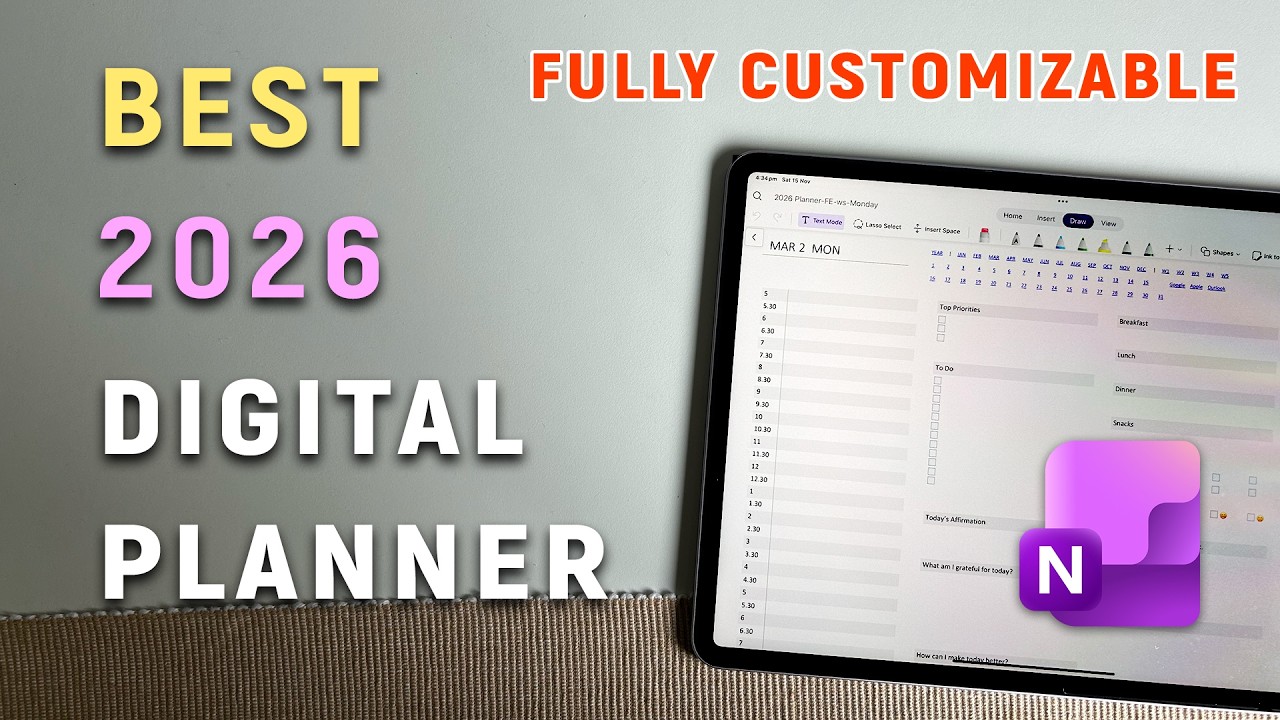 2026 OneNote Digital Planner – Best Cross-Platform Planner | EDITABLE
