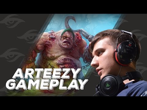 Arteezy playing Pudge (Gameplay)
