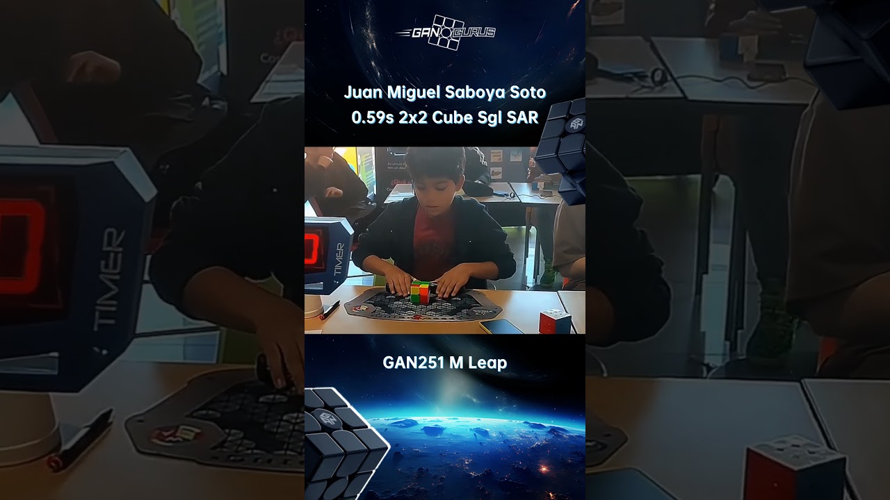 GANCUBE - Juan Miguel Saboya Soto 0.59s 2x2 Cube Single South American Record