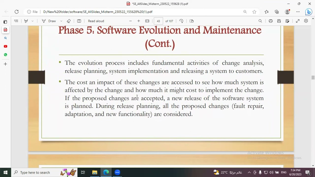 5- Software Evolution and Maintenance