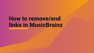 How to remove/end links in MusicBrainz