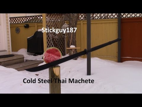 Cold Steel Thai Machete - full review and demo - 97THAMS
