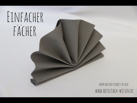 Fächer falten | Servietten falten | Hotelfach-Wissen