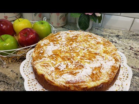 Apple Cake with Lemon Cream   #lemon #cake  ( كيك بالتفاح وكريمة الليمون ( الحامض