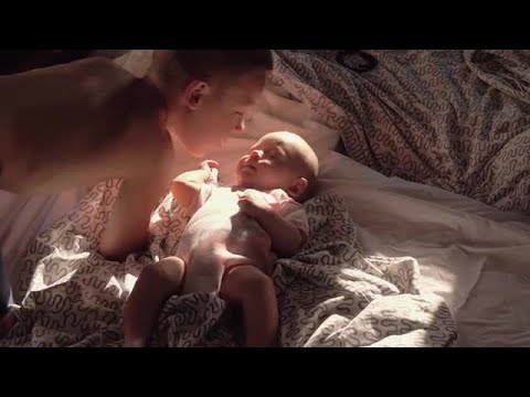 Brother And Baby Sister Kiss Stock Video