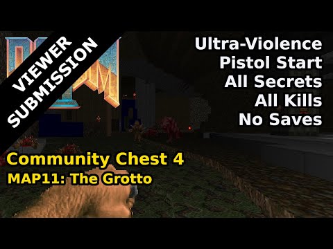 Doom II: Community Chest 4 - MAP11: The Grotto (Ultra-Violence 100%)