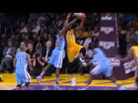 NBA 2015-16 Julius Randle Dunk of the Night Nuggets@Lakers November 3 2015