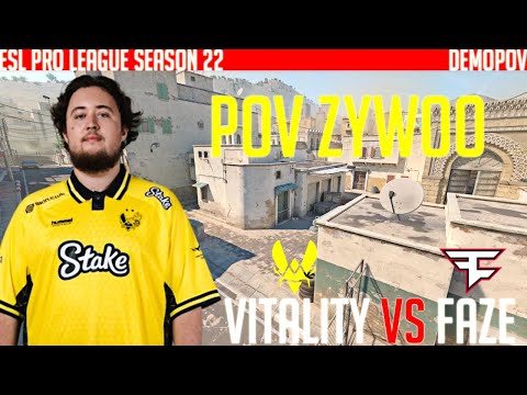 POV: ZywOo / Dust 2 / Vitality vs FAZE / ESL Pro League Season 22 / CS2 DEMO
