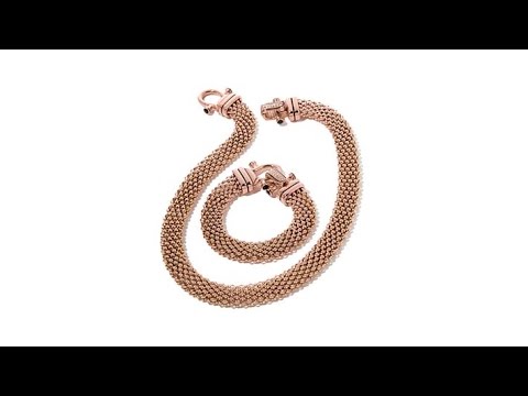 Emma Skye Jewelry Popcorn 19" Necklace and Bracelet Set