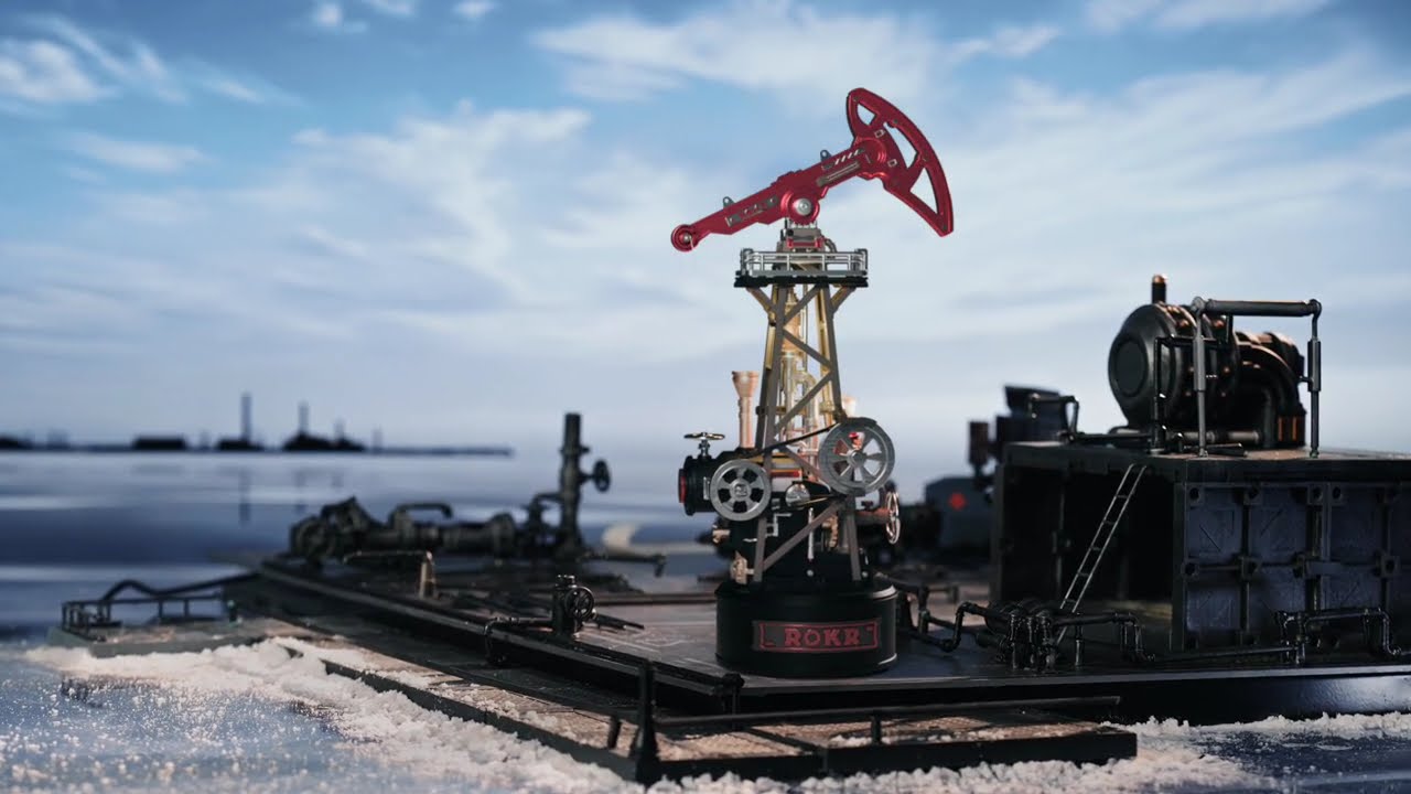 RoboTime 3D mechanická skládačka Ropné čerpadlo