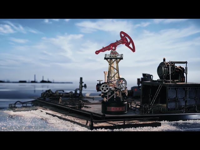 Vídeo relacionado con ROKR Puzzle 3D Modelo de Montaje Mecánico, Maquetas para Construir Adultos Plástico Metal, Regalos DIY de Temática Industrial (Oil Pump Jack) CGL03