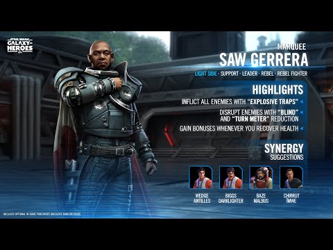 *NEW* Character Inbound: Saw Gerrera | New Rebel Fighters Leader with MASSIVE Health Regeneration