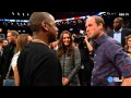 Will and Kate meet Jay Z and Beyonce at NBA game.