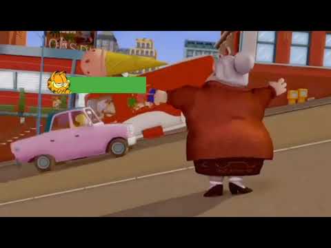 Garfield ice cream truck crash scene (HEALTHBARS)