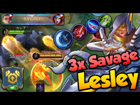 3x Savage! Lesley "One Shot One Kill" Build - Top 1 Global Lesley