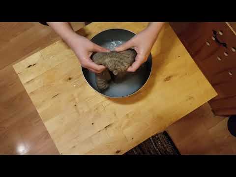 Nålbinding - Felting my York (Jorvik) Stitch Hat