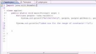 Java Programming Tutorial - 45 - EnumSet range