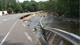preview picture of video 'Irene Destroys Rt 72 in Bristol,Ct.Washed Out'