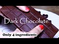 How To Make Dark Chocolate With Only 4 Ingredients Homemade Dark Chocolate