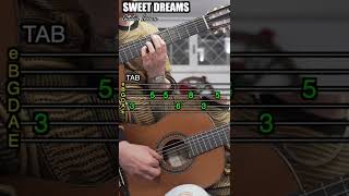 Eurythmics - Sweet Dreams (Are Made Of This) | Guitar Lesson (TAB) #shorts