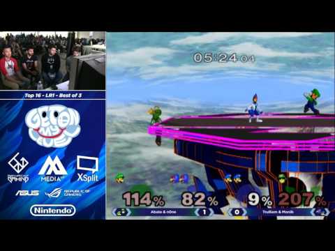 Abate & n0ne vs Trulliam & Monib - GOML 2017 - Melee Doubles Top 16