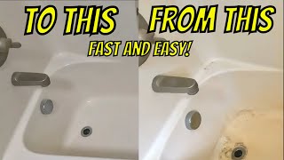 How to remove bad rust stains from your fiberglass bathtub shower simple and quick